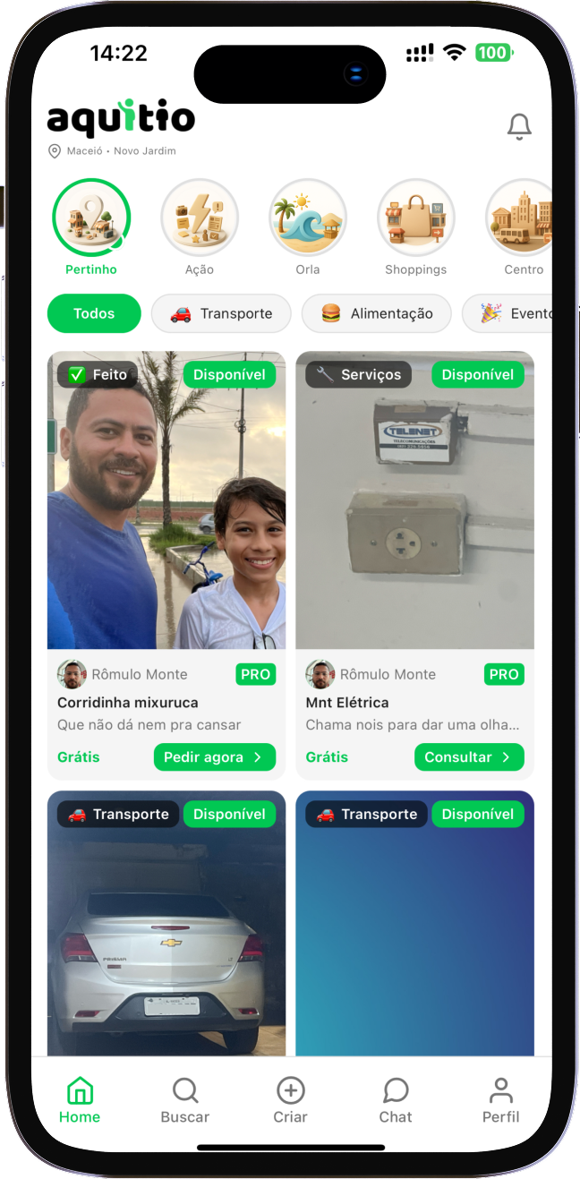 App Aquitio - Plataforma Hiperlocal
